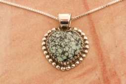 Genuine Kingman Turquoise Native American Pendant